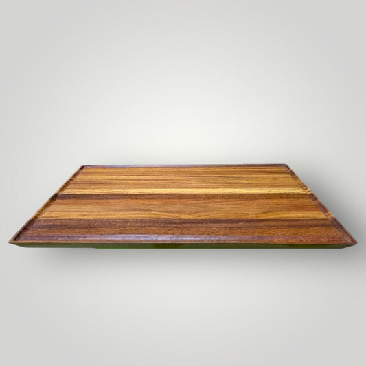 End Grain Cutting Board / Butcher's Block with Juice Groove and Chamfered Edges