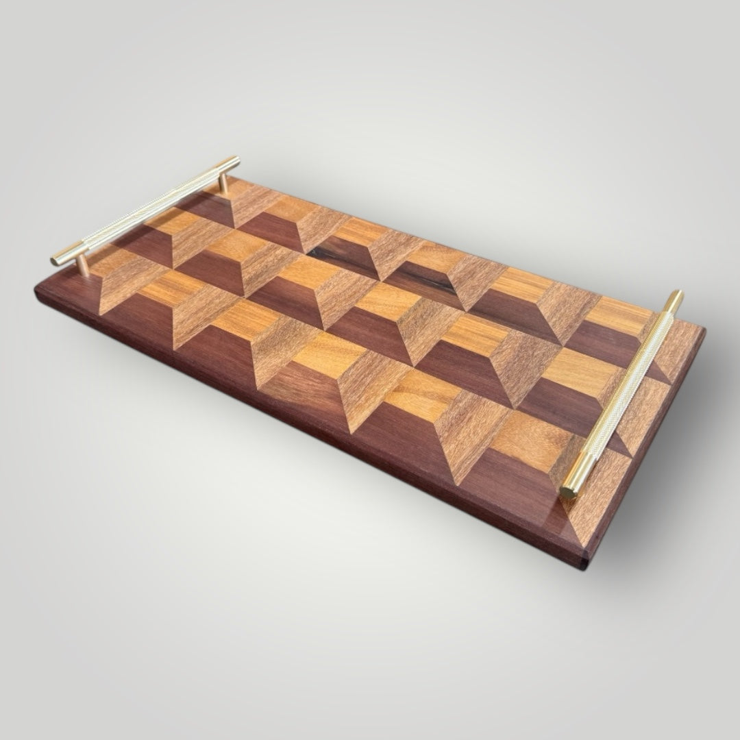 Serving Tray with brass Feet