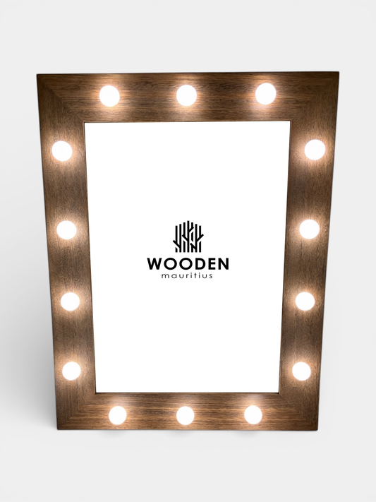 Sucupira Mirror with LED bulbs